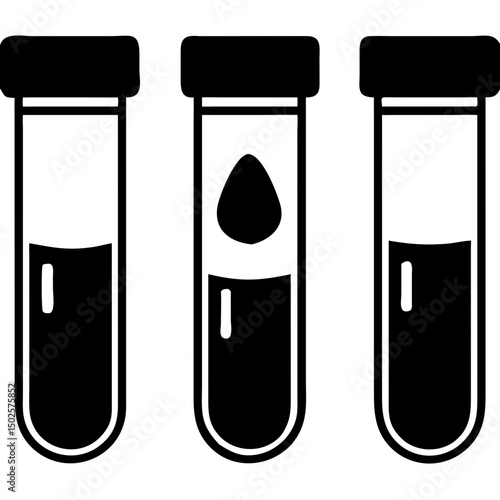 Creative Blood Collection Tubes Vector Illustration | Clean and Professional Design for Laboratory Testing, Phlebotomy, and Medical Diagnostics Projects