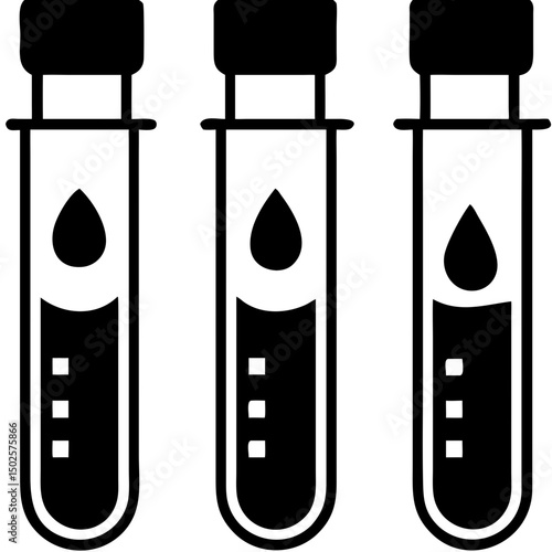 Creative Blood Collection Tubes Vector Illustration | Clean and Professional Design for Laboratory Testing, Phlebotomy, and Medical Diagnostics Projects