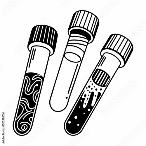 Creative Blood Collection Tubes Vector Illustration | Clean and Professional Design for Laboratory Testing, Phlebotomy, and Medical Diagnostics Projects