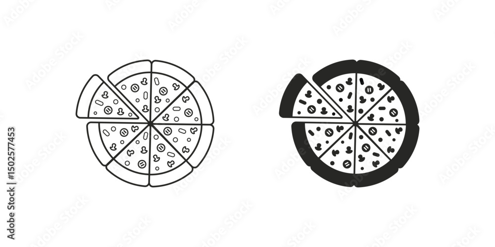 Pizza icon set Pizza icon set