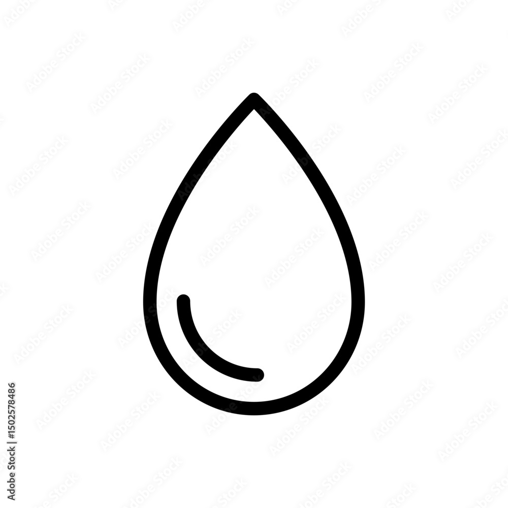 Icon of water drop vector illustration Icon of water drop vector illustration