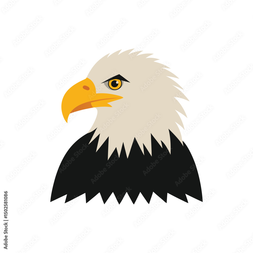 Obraz premium bald eagle head vector