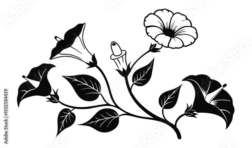 Elegant four o clock and moonflower trumpet shaped floral design