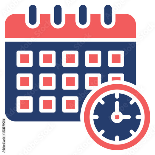 Calendar Schedule glyph color icon
