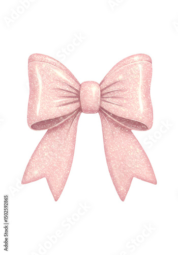 Pink glitter bow