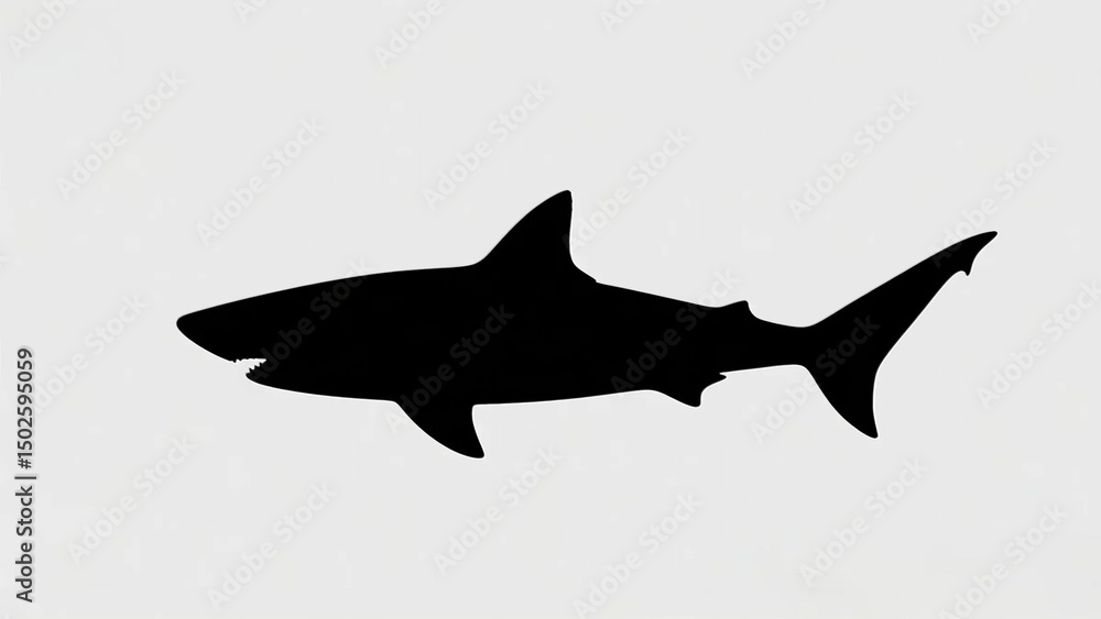 Obraz premium サメのシルエット