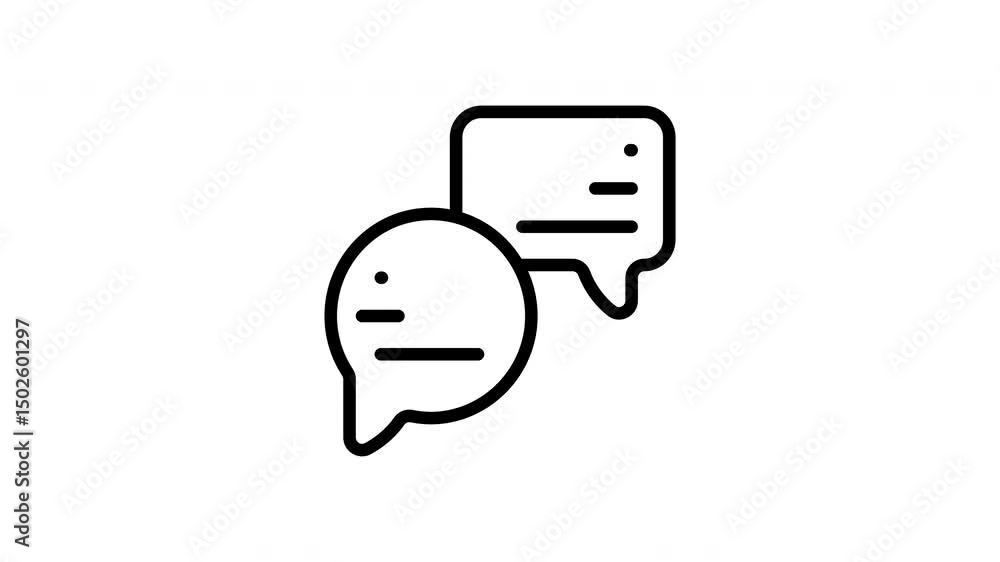 Chat Bubble icon animation on transparent background Chat Bubble icon animation on transparent background