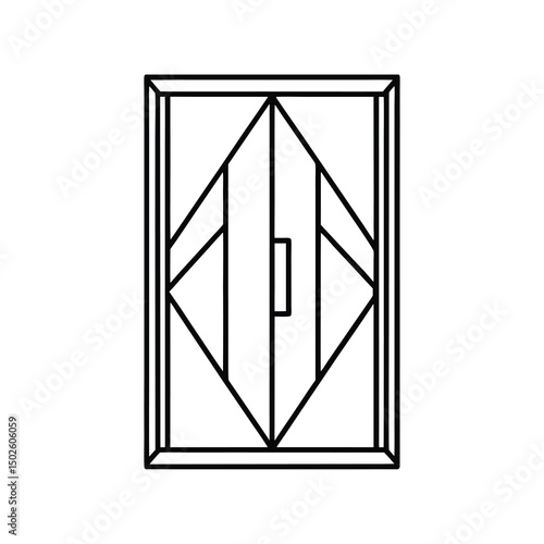 vector illustration of a door