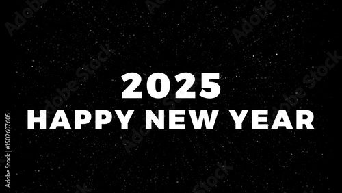Happy New Year 2025 Countdown with Bokeh Background, Sparkles & Fireworks - Festive Celebration, Countdown Timer, New Year's Eve Party, 2025 Countdown Animation, Holiday Bokeh Lights 4K.
