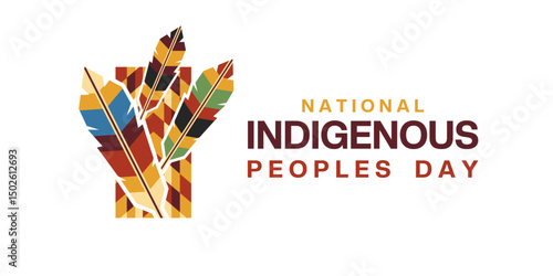 National Indigenous Peoples Day. Suitable for posters, banners and social media. White background.
