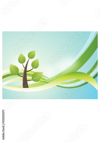 green tree vector illustration