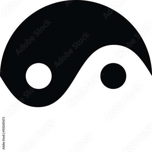 yin yang symbol, vector illustration