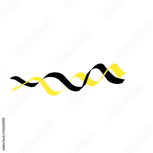 Yellow And Black Wavy Lines 