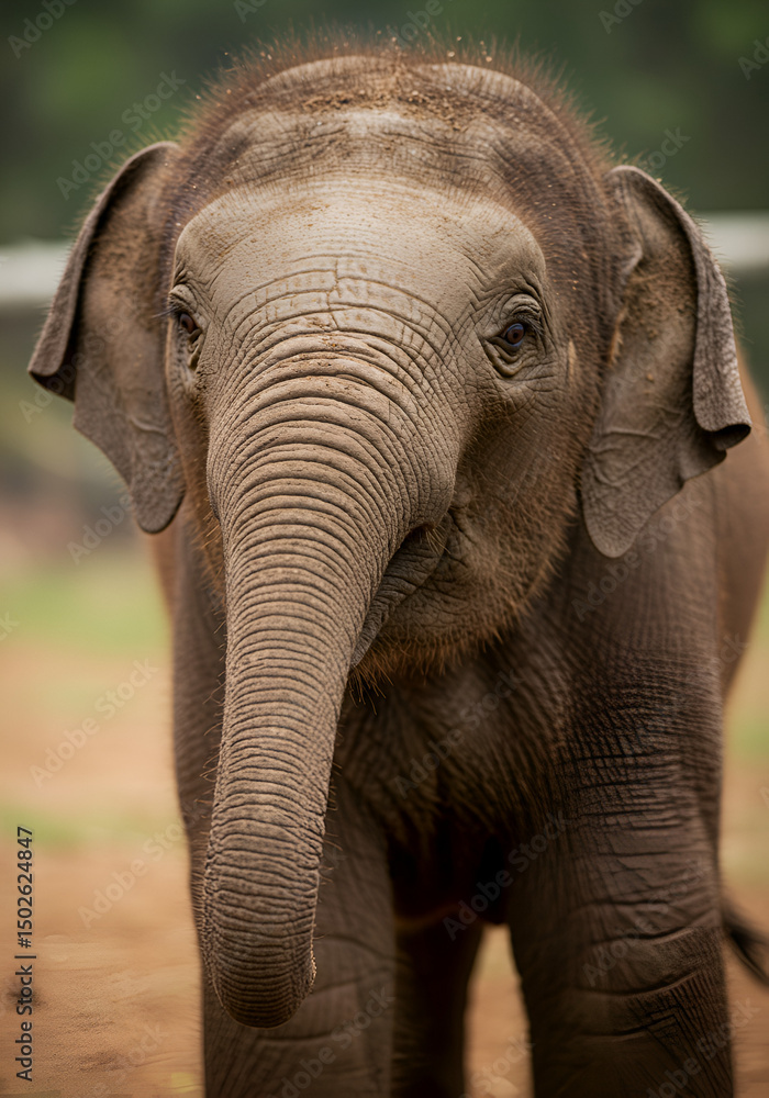 Fototapeta premium Close-up of a baby elephant