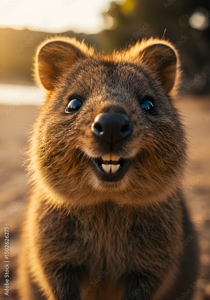 Obraz premium Close-up of a happy marsupial