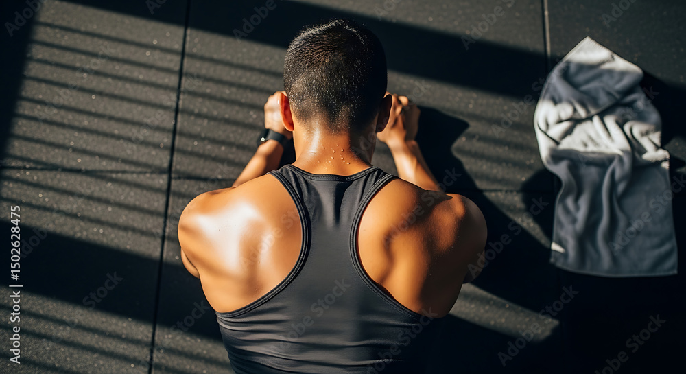 Man Stretching Back Muscles Fitness, Workout, Exercise, Training, Gym Man Stretching Back Muscles Fitness, Workout, Exercise, Training, Gym
