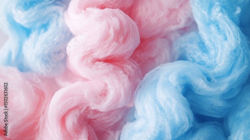 Pink and Blue Cotton Candy Swirls: A Sweet Delight