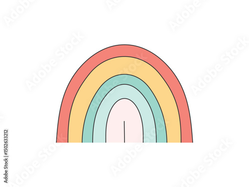 Cute Boho Rainbow in Pastel Tones
