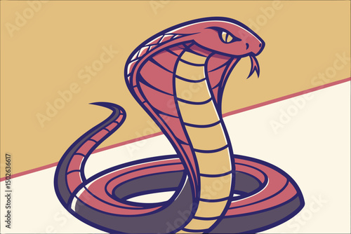 Cobra Snake Illustration Striking & Detailed Wildlife Art