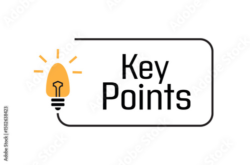 key points text on white background	