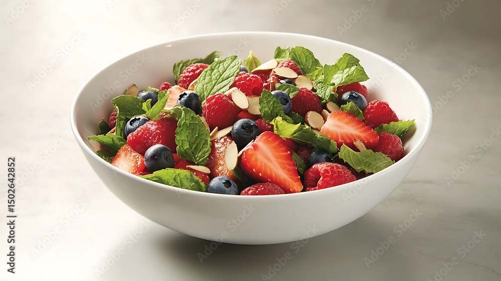 Fresh Berry Salad with Mint and Almonds Fresh Berry Salad with Mint and Almonds