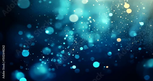 Abstract blue bokeh background
