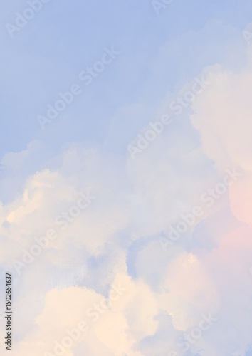 Photography pastel blue sky and clouds
