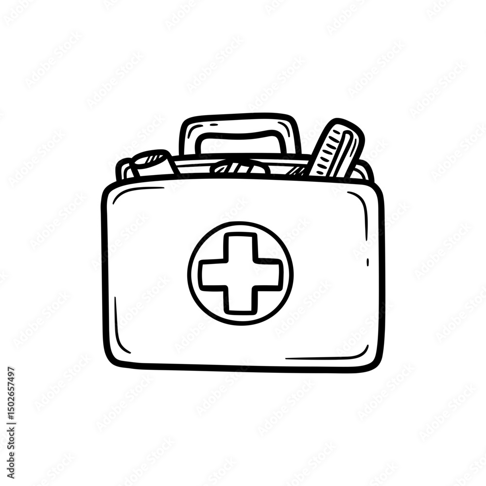Obraz premium Beach First Aid Kit Icon