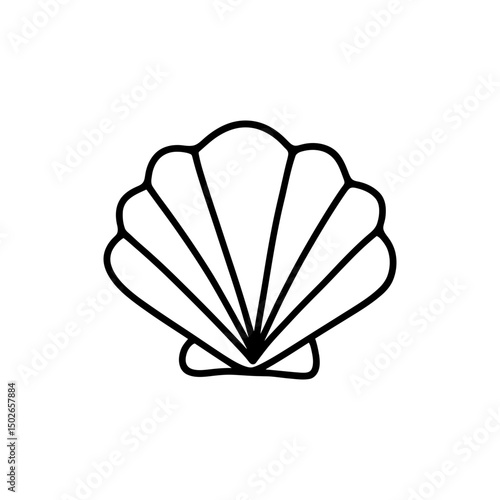 Fan Shape Seashell Icon