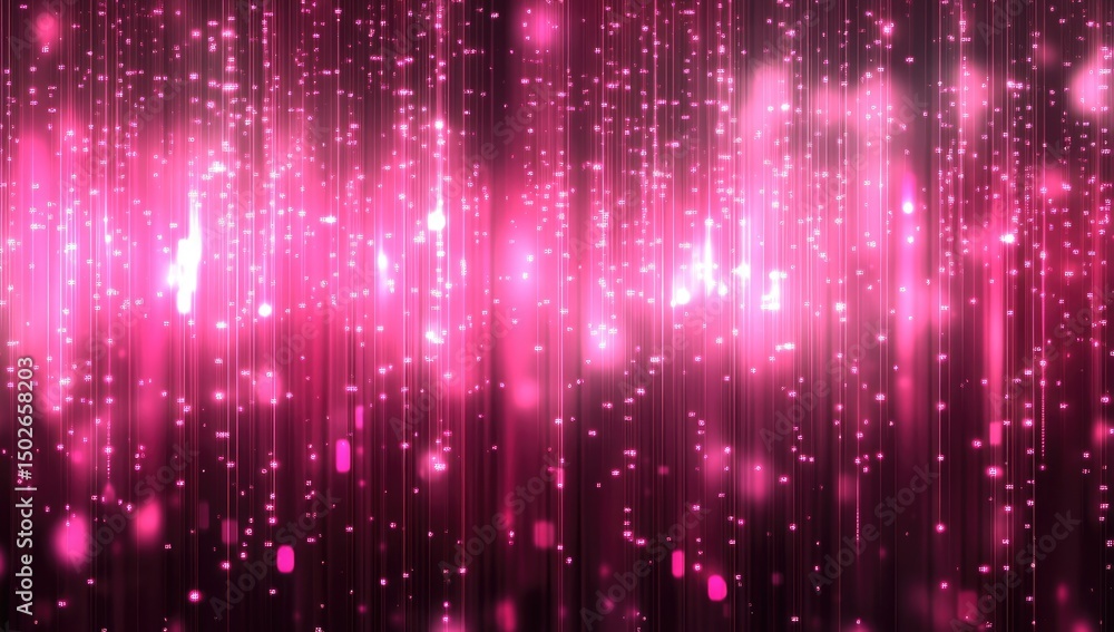 Pink sparkly vertical lines with glowing particles Pink sparkly vertical lines with glowing particles