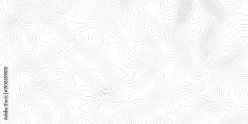 Abstract topographic White wave paper curved reliefs. Topographic map patterns, topography line map. Abstract white topography vector background. Contour maps. Vector illustration.	