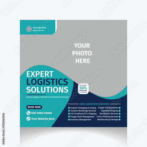  Freight and Logistics Services' social media post design