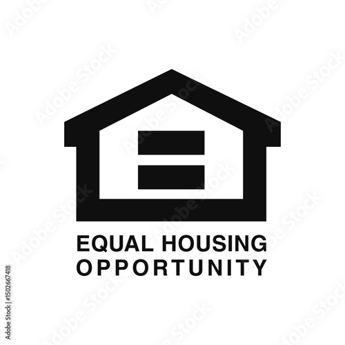 Equal Housing Opportunity Symbol Black logo icon vector sign