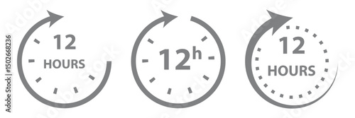 12 hours icons