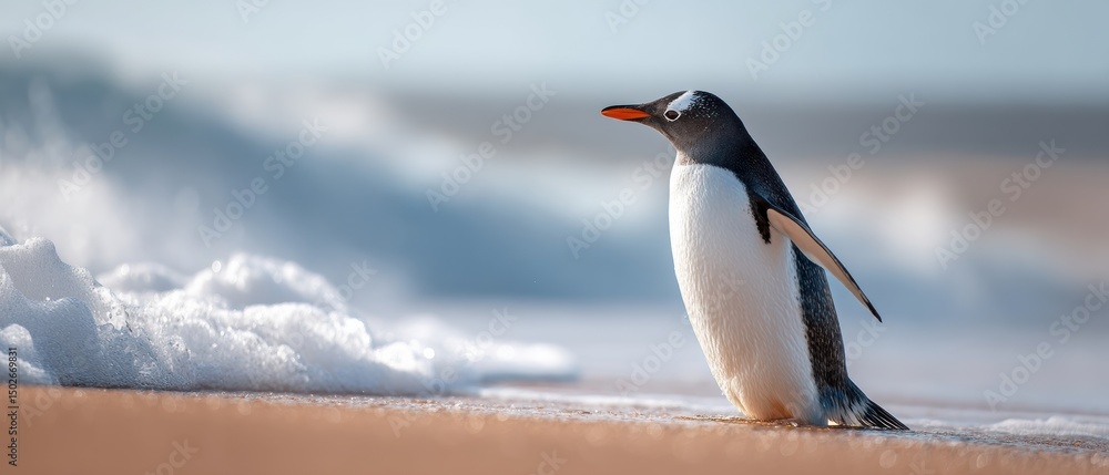 Fototapeta premium Penguin on the Beach