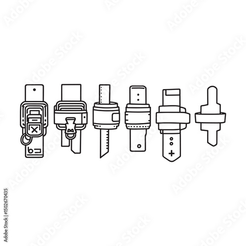 Minimalist tourniquet drawing emergency care vector design