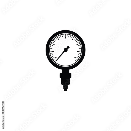 silhouette of pressure dial on white background