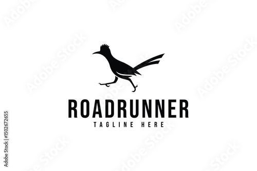 roadrunner logo design. logo icon vector illustration silhouette