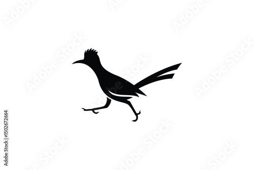 roadrunner logo design. logo icon vector illustration silhouette
