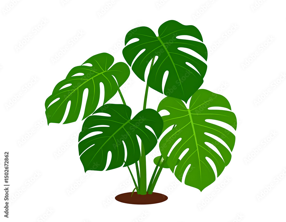 Obraz premium Lush Monstera plant illustration