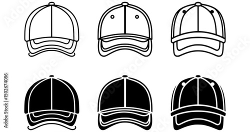 Cap Vector Icon – Flat Style Baseball Hat Illustration