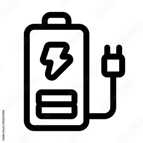 Charging Line Icon. Single icon, line vector icon