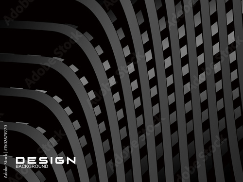 	
Abstract futuristic dark black background with wave design. Realistic 3d wallpaper with luxurious flowing lines. Perfect background for posters, websites, brochures, banners, applications, etc.