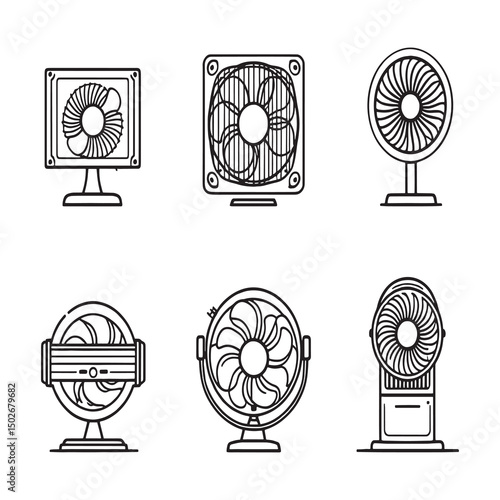 respiratory ventilator device simple line art design