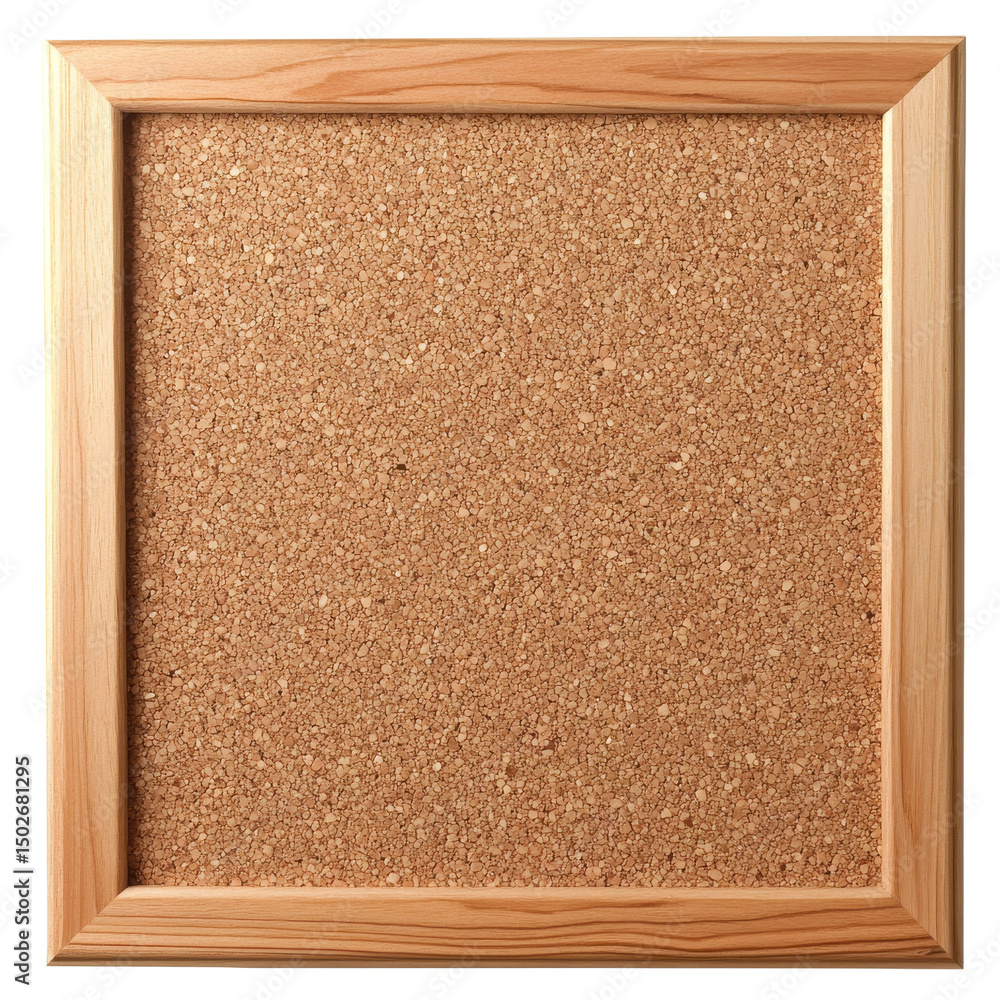 Fototapeta premium cork board with wood frame, square bulletin board.