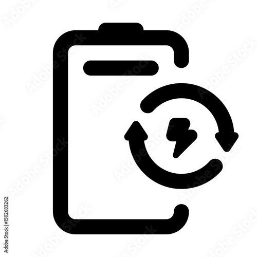 Recharge Simple Line Icon. Single icon, line vector icon