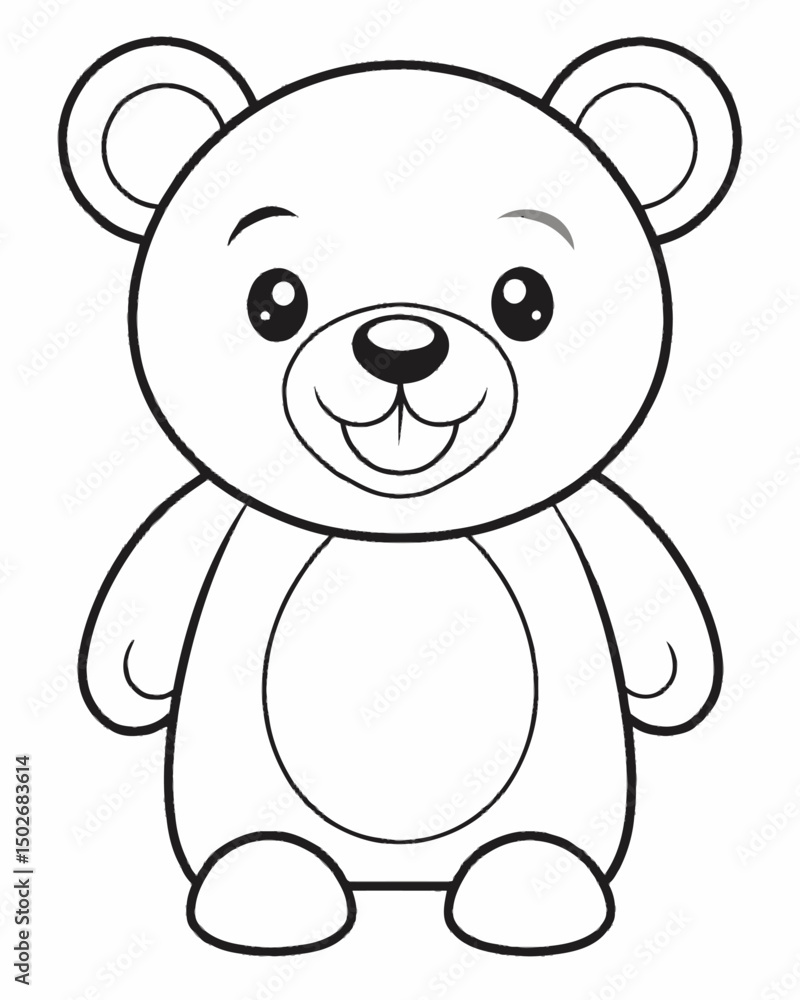 Naklejka premium Bear coloring pages for kids