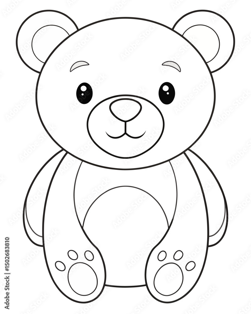 Fototapeta premium Bear coloring pages for kids