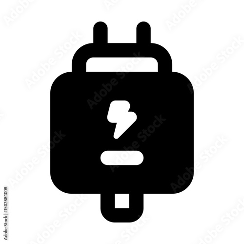 Charger Simple Glyph Icon. Single icon, glyph vector icon