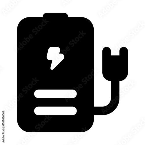 Charging Simple Glyph Icon. Single icon, glyph vector icon